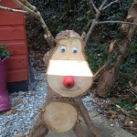 Making A Log Reindeer For Christmas