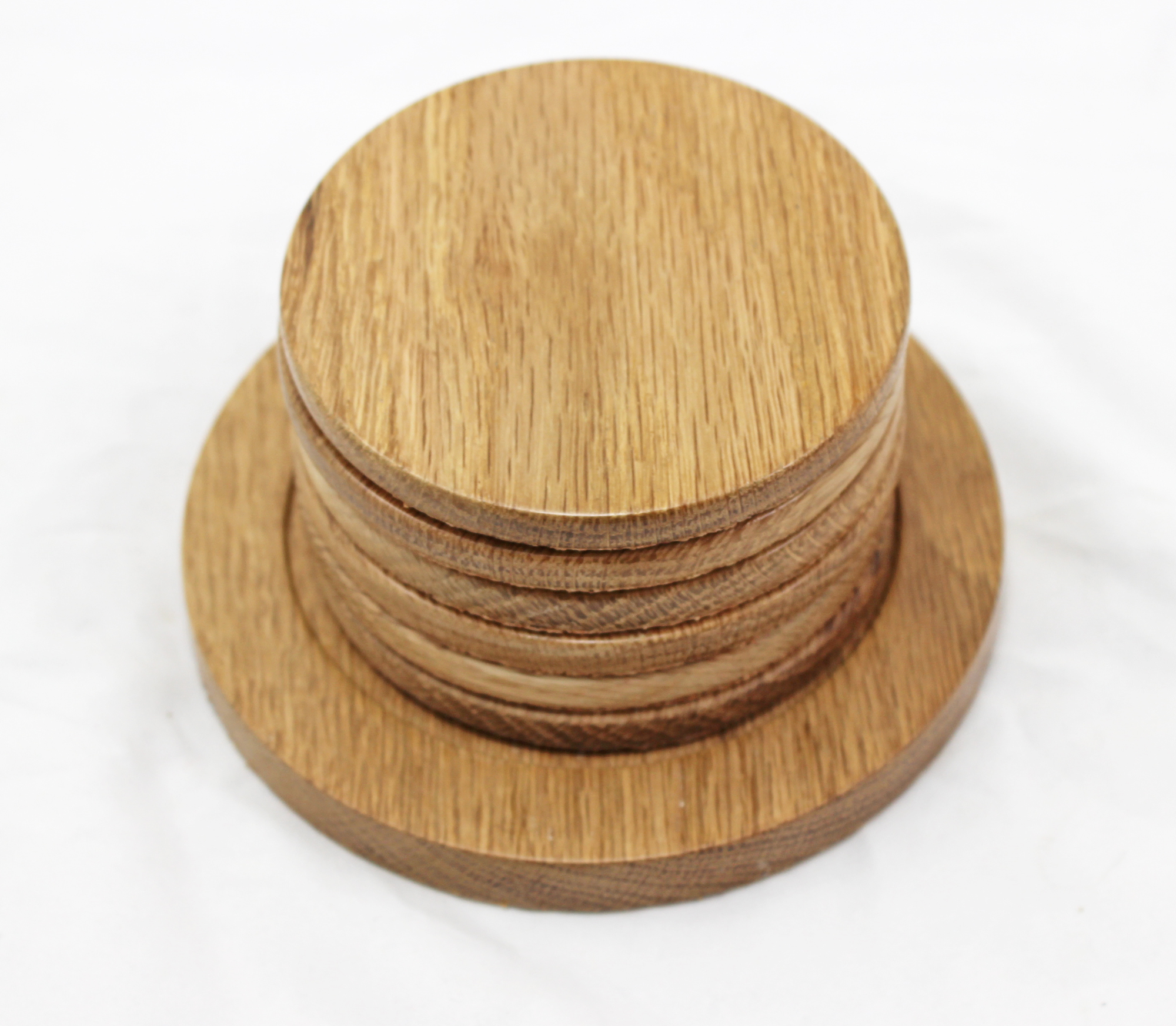 Wood Coasters With Stand In Oak Steve Freeman
