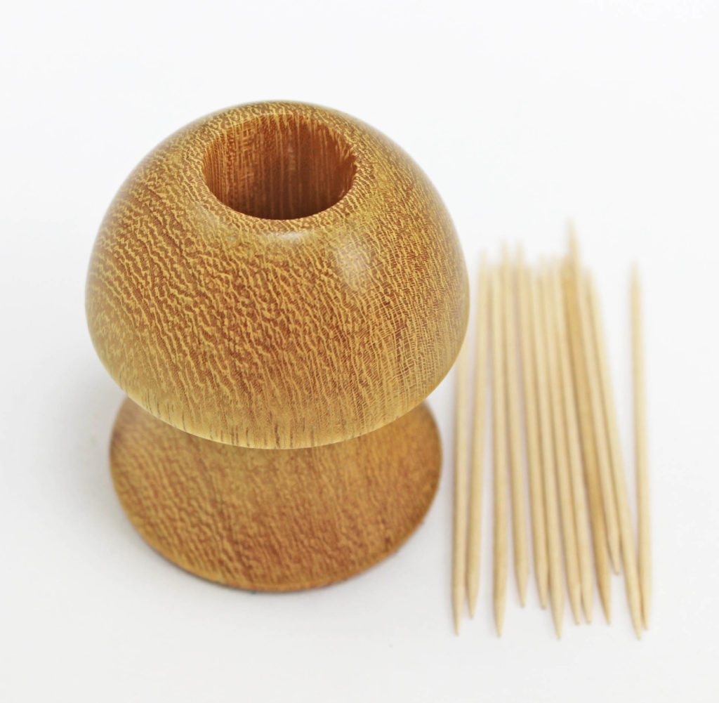 Tooth Pick Holder In Shape Of A Mushroom - Wood Turning Projects For Beginners 3