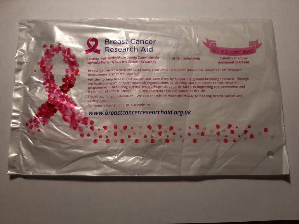 Yet another Charity bag through the letter box