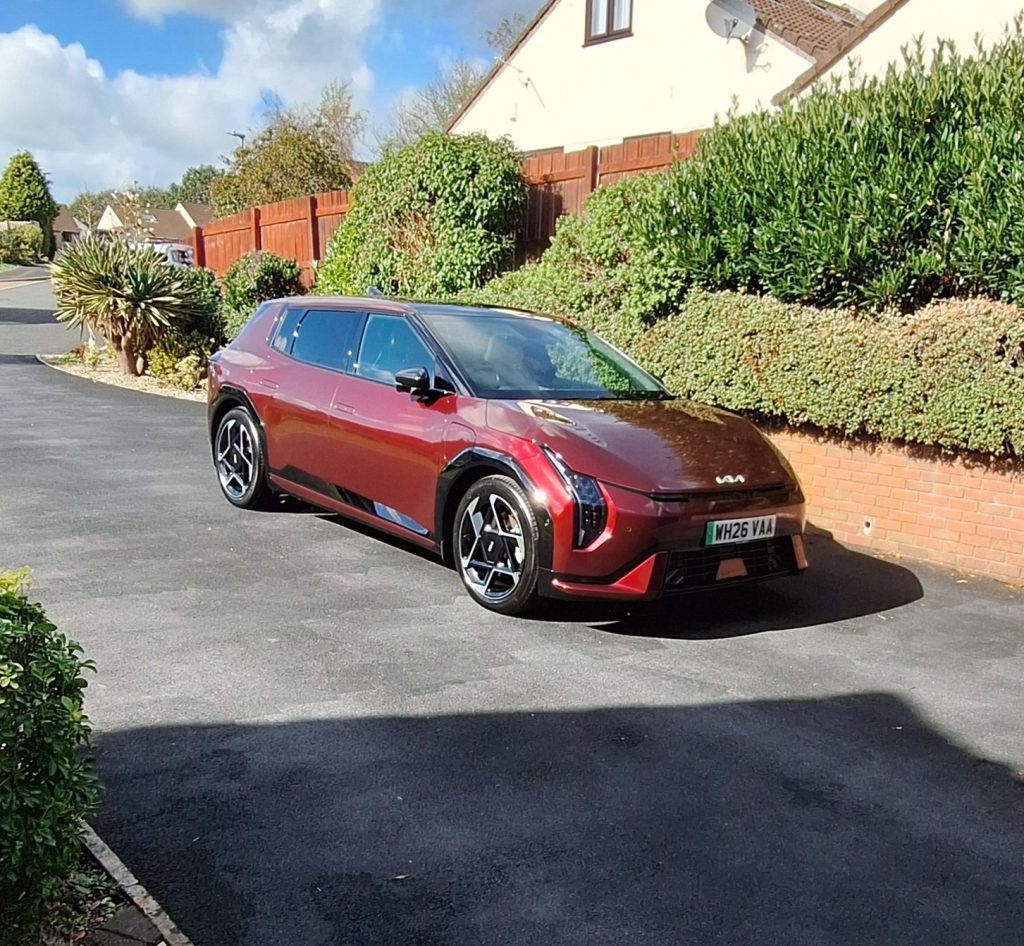 Kia EV 4 GT Line S in magma red